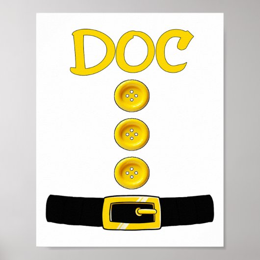 Doc Dwarf Halloween Kostümfarbenmatching Doc Dwa Poster (Vorne)