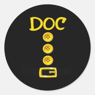 Doc Dwarf Halloween Kostümfarbenmatching Doc Dwa Runder Aufkleber