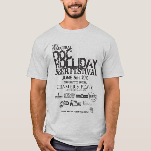Doc Holliday-Bier-Festival T-Shirt (Vorderseite)
