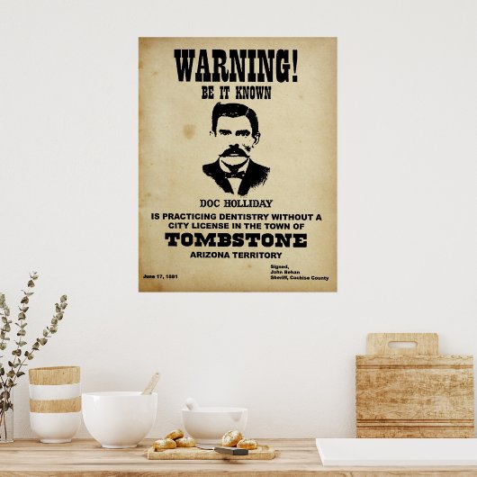 Doc Holliday Poster (Küche)