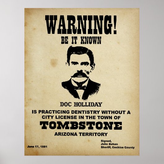 Doc Holliday Poster (Vorne)