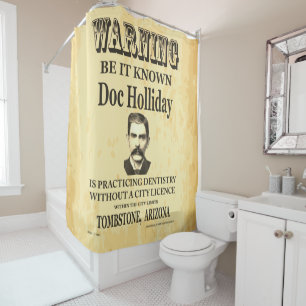 Doc Holliday 💰 Vintag für Zahnmedizin Gewollt Duschvorhang