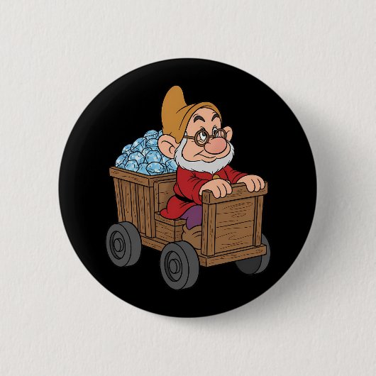 Doc Schneewittchen Bergbauwagen Diamantkunst Button (Vorderseite)