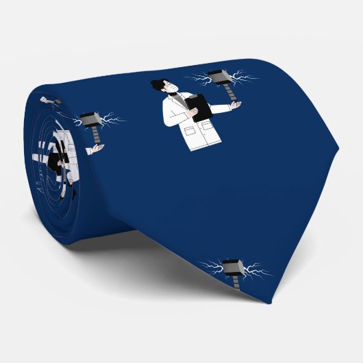 DOC -THOR BLUE NECK TIE KRAWATTE (Gerollt)