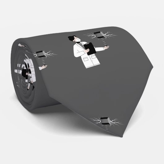 DOC - THOR GRAY NECK TIE KRAWATTE (Gerollt)