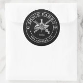 Doce-Page-Logo schwarz Runder Aufkleber (Tasche)