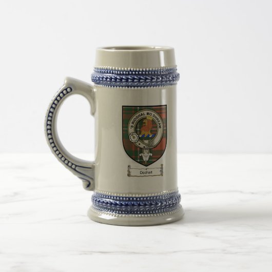 Dochart Clan-Wappen/ClanAbzeichen u. Tartan Bierglas (Links)