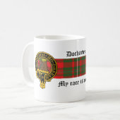 Docherty schottisches Wappen und Tartan-Tasse Kaffeetasse (Vorderseite Links)