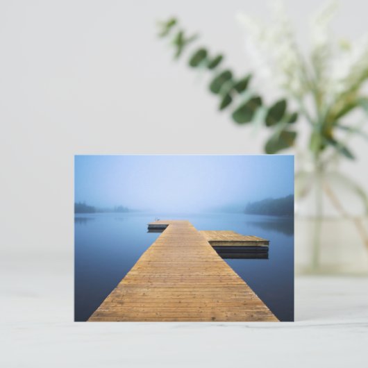 Dock am See Postkarte (Stehend Vorderseite)