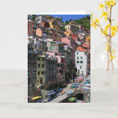 Dock an der Riomaggiore Gruß-Karte Karte (Gelbe Blume)