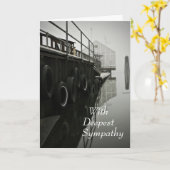 Dock and Boathouse Sympathy Card Karte (Gelbe Blume)