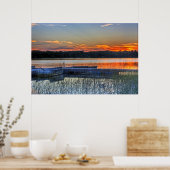 Dock and Rowboat Sunset Poster (Küche)