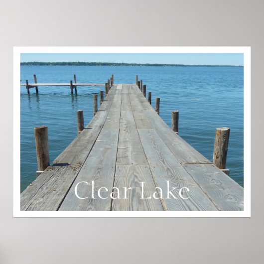 Dock at Clear Lake Iowa Poster (Vorne)