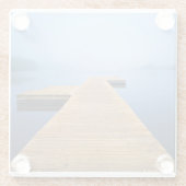 Dock auf dem See Glasuntersetzer (Rückseite)
