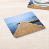 Dock auf dem See Rechteckiger Pappuntersetzer (angewinkelt)