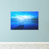 Dock auf ruhiger, scheußlicher See, Kalifornien Leinwanddruck (Insitu (Holzboden))