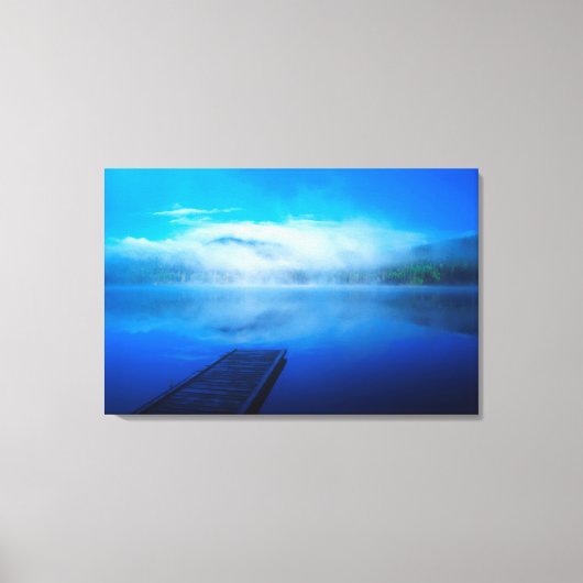 Dock auf ruhiger, scheußlicher See, Kalifornien Leinwanddruck (Vorderseite)