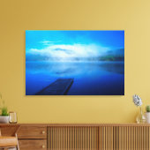 Dock auf ruhiger, scheußlicher See, Kalifornien Leinwanddruck (Insitu (Wohnzimmer))