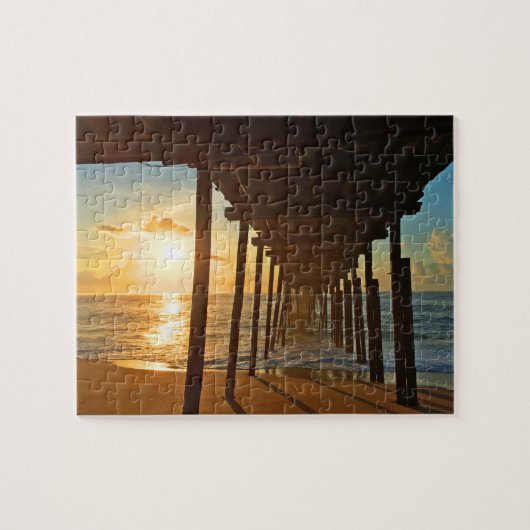 Dock bei Sunrise Puzzle (Horizontal)