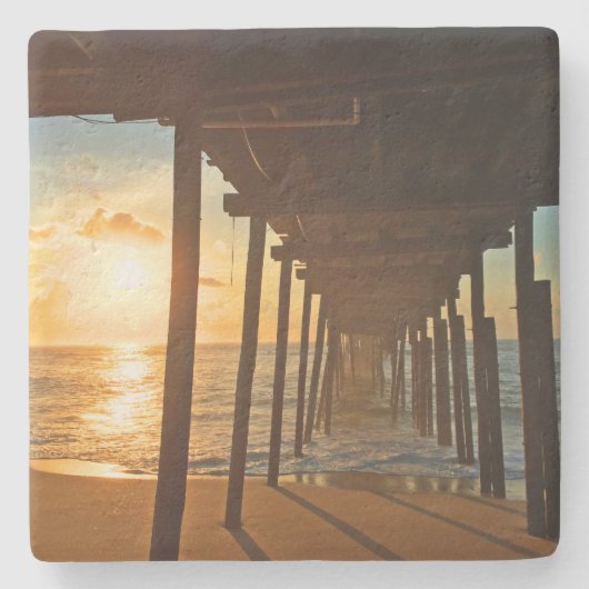 Dock bei Sunrise Steinuntersetzer (Vorderseite)