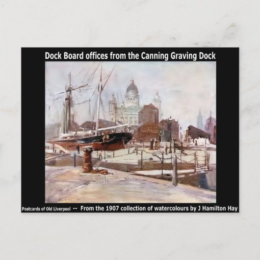 Dock Board Büros von Canning Graving Dock. Postkarte (Vorderseite)