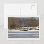 Dock by Frozen Lake Postcard Postkarte (Vorne/Hinten)