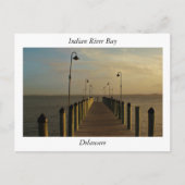 Dock entlang der Indian River Bay Postkarte (Vorderseite)