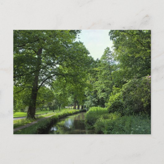 Dock Feeder Canal, Bute Park, Cardiff, Wales. Postkarte (Vorderseite)