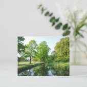 Dock Feeder Canal, Bute Park, Cardiff, Wales. Postkarte (Stehend Vorderseite)