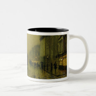 Dock-Gewohnheiten H Johns Atkinson Grimshaw   Zweifarbige Tasse