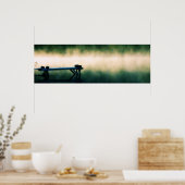 Dock in Mist Panorama Poster (Küche)