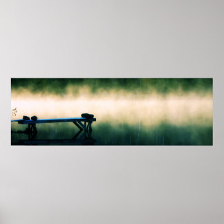 Dock in Mist Panorama Poster