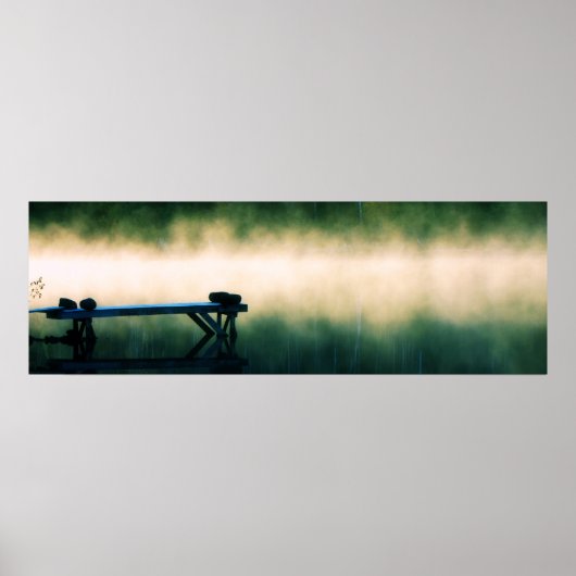 Dock in Mist Panorama Poster (Vorne)