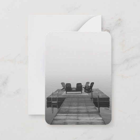 Dock in Nebel Mitteilungskarte (Vorderseite)