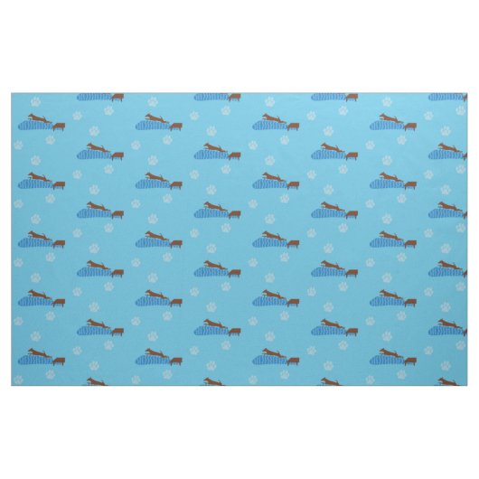 Dock Jumping Dog Stoff (Fat Quarter (45,7 x 55,9 cm))