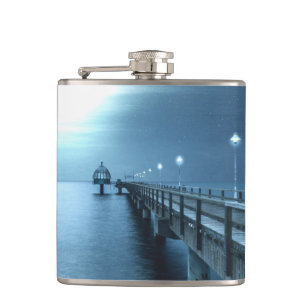 Dock on Bay Abend Flachmann