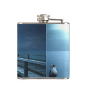 Dock on Bay Abend Flachmann (Rückseite)