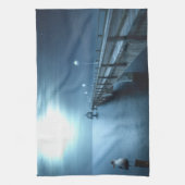 Dock on Bay Abend Geschirrtuch (Vertikal)