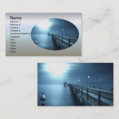 Dock on Bay Abend Visitenkarte (Vorne/Hinten)