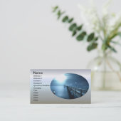 Dock on Bay Abend Visitenkarte (Stehend Vorderseite)