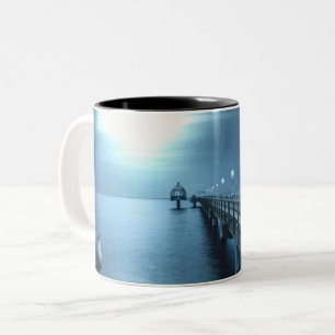 Dock on Bay Abend Zweifarbige Tasse