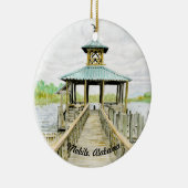 Dock on Bay Keramik Ornament (Rechts)