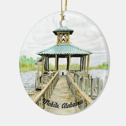 Dock on Bay Keramik Ornament (Links)