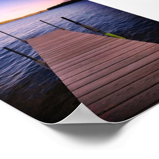 Dock on Long Lake Poster (Ecke)