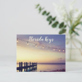 Dock on Ocean in Florida Keys Postkarte (Stehend Vorderseite)