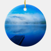 Dock on ruhe misty Lake, Kalifornien Keramikornament (Hinten)