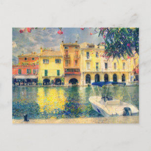 Dock Painting Lake Garda Postkarte