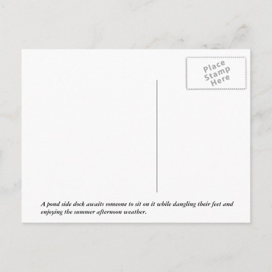 Dock Postkarte (Rückseite)