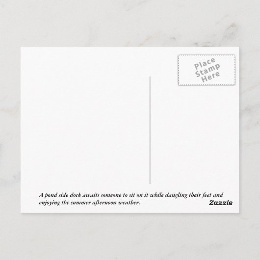 Dock Postkarte (Rückseite)