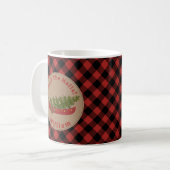 Dock The Halls Kanu Weihnachtsbaum Kariert Kaffeetasse (Vorderseite Links)